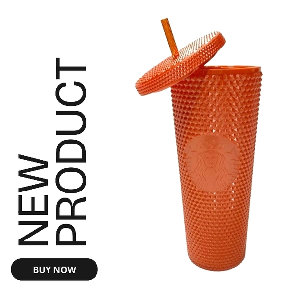 Starbucks Other - 🍃NEW Starbucks Venti Orange Metallic Studded Tumbler Limited Edition
